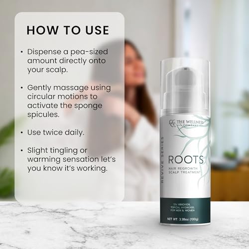 ROOTS Hydrogel ? Topical Hair Growth, Increased Absorption, No Oily Feel - Minoxidil, Methylene Blue, Peptides