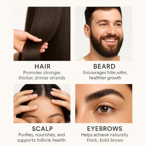 Clean Ingredients Hair Oil - Hair Serum,Natural Herbal Extract, Castor Oil Hair Loss, Rosemary,Coffee Scalp Stimulator Serum, Tik Tok