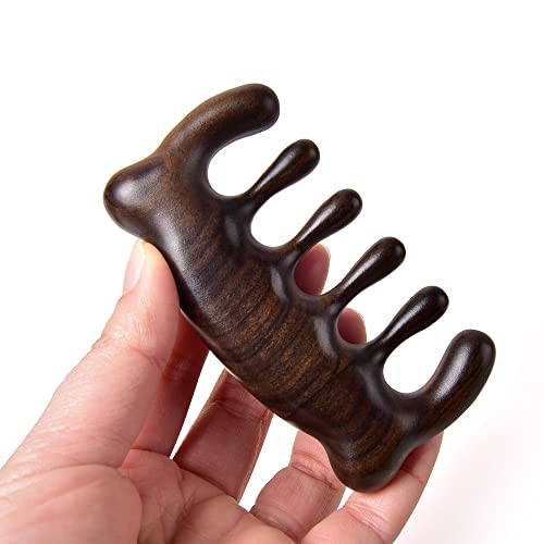 TAN MUJIANG Wooden Hair Comb Massage Cute Bear