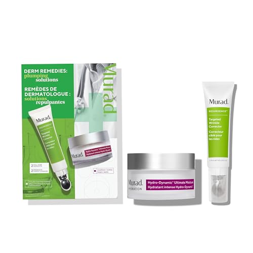 Murad Plumping Solutions Value Set - 2-Piece Full Size Kit ($162 Value) - Moisturizing and Firming Skincare Set - Targeted Wrinkle Corrector 0.5Fl Oz, Hydro-Dynamic Ultimate Moisturizer 1.7Fl Oz
