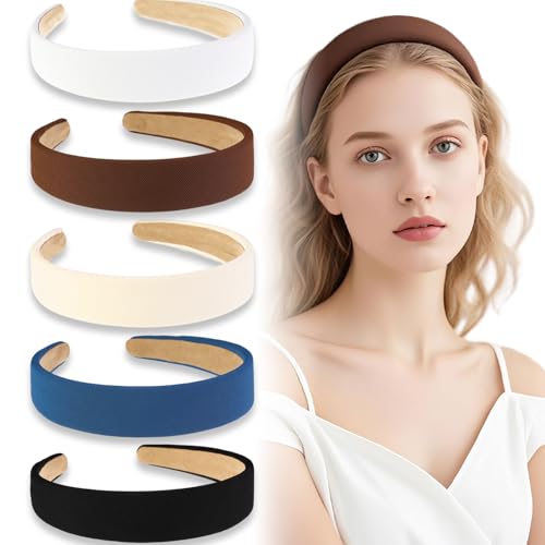 5 Pack Headbands for Women Non-Slip, Fashion Head Bands for Women's Hair, Trendy Womens Headbands, Cute Hairbands for Girls, Women's Hair Accessories - A
