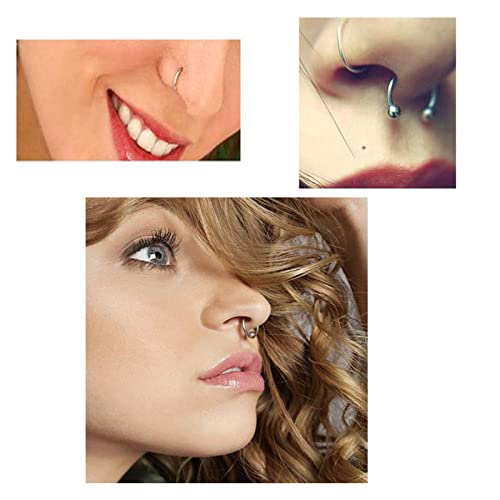 Rayyl Nose Piercing Gun Kit - 24Pcs Disposable Nose Piercing Gun with Built-in Nose Stud