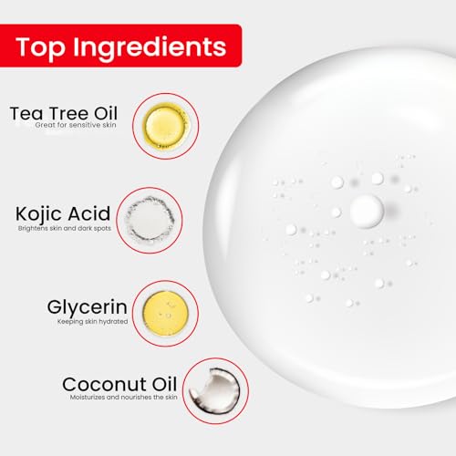 Kojie San Original Kojic Acid Soap that Reduces Dark Spots, Hyperpigmentation, & Scars with Exfoliating Soap Net Included - 65g x 3 Bars