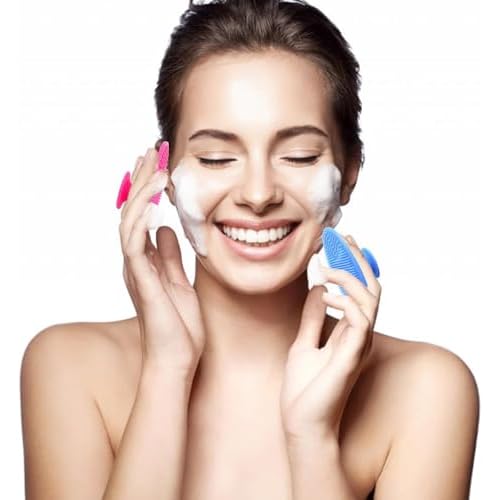 Face Scrubber, Silicone Face Scrubber, Soft Silicone Facial Cleansing Brush Face Exfoliator Blackhead Acne Pore Pad Cradle Cap Face Wash Brush for Deep Cleaning Skin Care 8 Pack