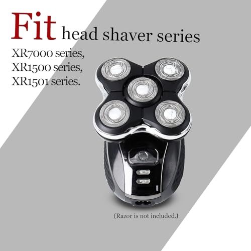 2 Pack Blade Pro Replacement Head Compatible with Remington Balder Pro XR7000, 5 Dual Track Shaver Heads for a Smooth and Close Shave with No-Irritation.