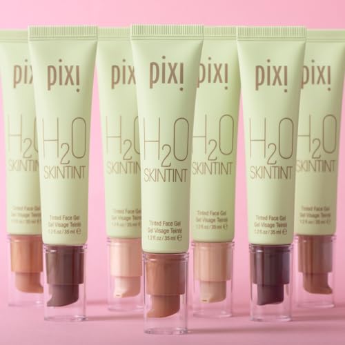Pixi H2O SkinTint | Tinted Gel Moisturizer | Lightweight, Hydrating & Water-Resistant | Evens Tone & Reduces Redness | Vanilla | 1.2 fl oz/35 ml