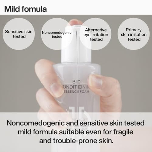 IOPE BIO Conditioning Essence Foam Facial Cleanser | Gentle Makeup Cleansing & Moisturizng for Sensitive Skin, Antioxidant, Daily exfoliation with PHA, Korean Face wash, 6.08 Fl Oz