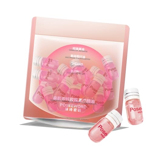 Natural Makeup Remover OLI,Makeup Remover Oil Mini and Gentle Cleansing Remover Oil for All Skin Types-Nourishing and Gentle,Individually Packaged -Travel-Friendly(Rose 20 Pcs)