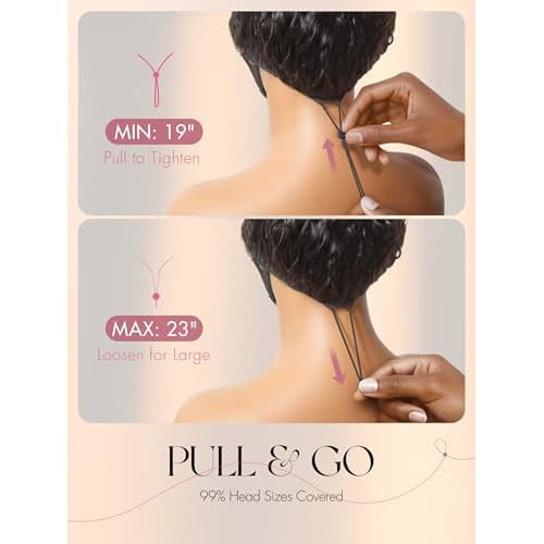 LUVME HAIR Half Wig Human Hair Water Wave Flexi-Fit Invisi Flip Drawstring Wig 200% Density Glueless Wigs 100% Human Hair Natural Black Ready to Go Headband Wig for Women