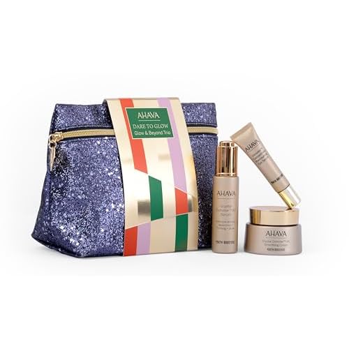 AHAVA Glow & Behold Trio ? Includes Osmoter Concentrate Illuminating Eye Serum 15ml, Crystal Osmoter x6 Serum 30ml & Smoothing Cream 50ml ? Hydrating, Radiance-Boosting Skincare Set