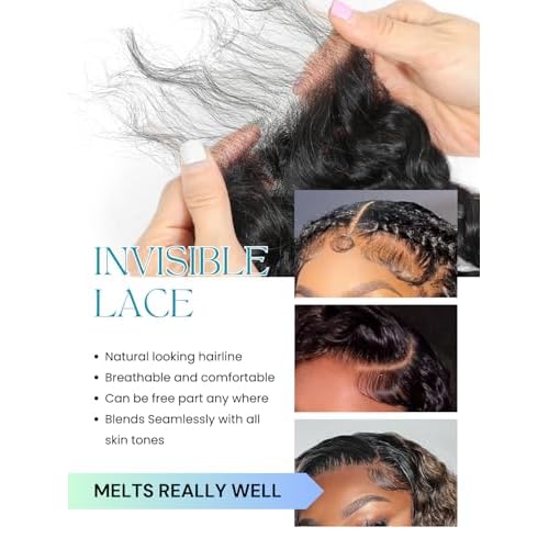Ombre Human Hair Bundles with Closure 4x4 Water Wave, #T1B/2/30 Chestnut Ombre Brown Wet and Wavy Curly Remy Hair 3 Bundles and 4x4 HD Lace Closure Free Part 14/16/18+14 Inch Dark Roots Weave