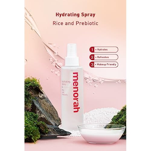 menorah Skincare - Hydrating Spray - with Rice and Prebiotic, Toner, Soothing Facial Spray, Trouble Care, Moisture Balance, Refreshing, Purifying, Calming, All Skin Types