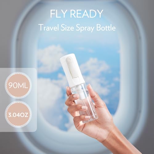 FLAIROSOL MyStyle, Spray Bottle for Hair - Small Travel Spray Bottle, Ultra Fine Continuous Water Mist for Face, Hairstyling, Salon, Cleaning, Beauty, Toners, Hydration & Makeup, 3.04oz / 90ml, White
