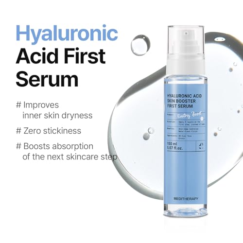 Meditherapy Hyaluronic Acid Serum XXL 150ml (5.07 fl.oz.) ? Ultra Hydrating Serum for Glowing Skin, Face Moisturizer, Non-Sticky, Anti-Aging & Wrinkle Care, Korean Skin Care