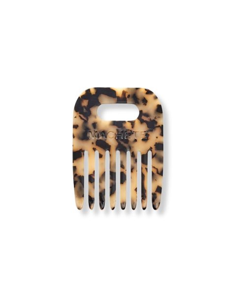 MACHETE No. 4 Comb Wide Tooth Handmade for Curly and afros - Hair Styling, Fine Dressing and Detangling Comb for Women and Men (Blonde Tortoise)