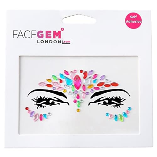 32 PCS Face Gems (RANDOM DESIGNS) Self- Adhesive Glitter Jewel Tattoo Sticker Festival Gems Rave Party Body Make Up C2ZAKMIX-A