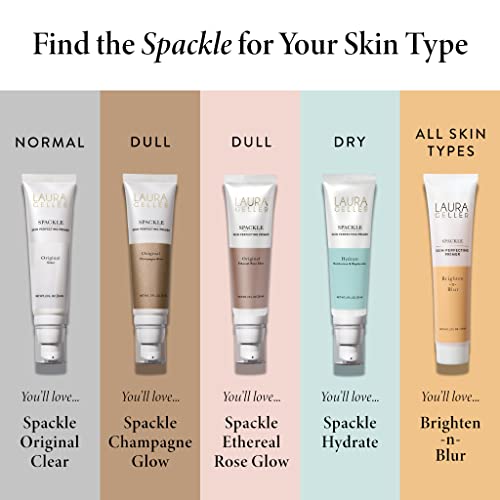 LAURA GELLER NEW YORK Spackle Primer - Champagne Glow - Super-Size 2 Fl Oz - Hyaluronic Acid Makeup Primer for Mature Skin