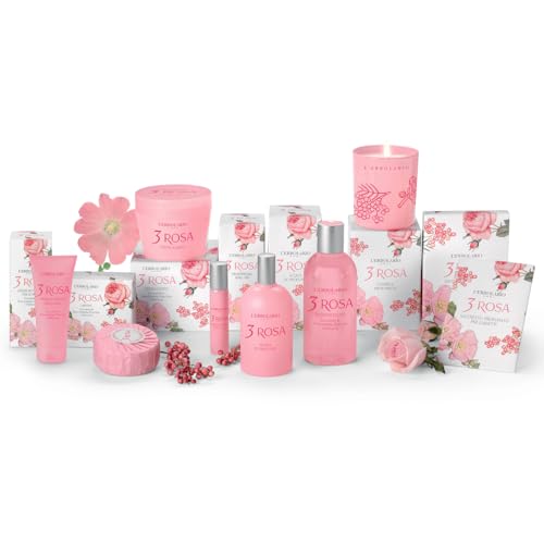 L'Erbolario Body Cream - Moisturizing Body Butter for Dry Skin - Prevents Skin Aging - Firming Skin Care with Floral and Spicy Scent - 3 Rosa - 6.7 oz