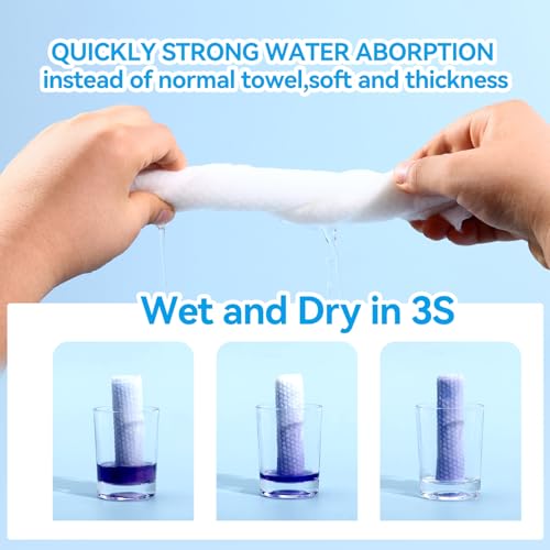 Disposable Face Towel,ISHOWBEST 60 Count Clean Face Towels, Biodegradable Cotton Towelettes Disposable for Sensitive Skin, Skin Care, Makeup Remover, Facial Cleansing Wipe, 1 Pack