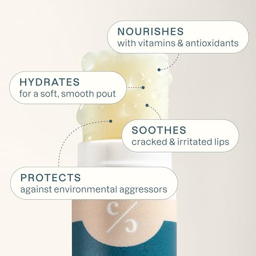 Cliganic Organic Lip Balm Set (6 Flavors) - 100% Natural Hydrating, Moisturizing for Dry Cracked Lips, for Men & Women