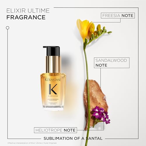 Kerastase Elixir Ultime Refillable Hair Oil - Hydrates & Smoothes Frizz, Adds Shine, With Wild Camellia, Nourishes & Strengthens Hair, For All Hair Types