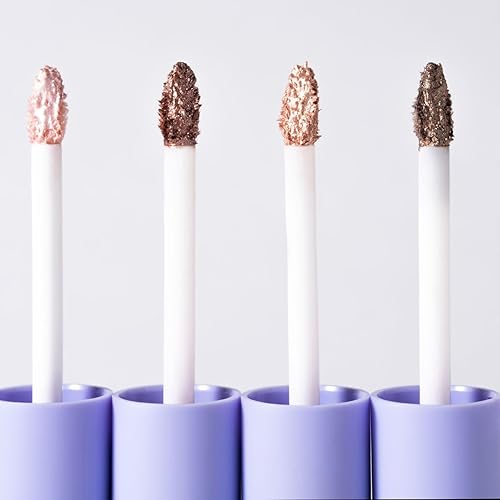 Gloweye Liquid Eyeshadow - Highly Pigmented Shimmer Eyeshadow - Intense Color Payoff and Long-Lasting Wear - 04 Rose Quartz - 0.084 oz