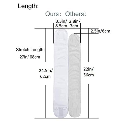EUICAE Spa Headband Hair Wrap Sweat Headband Head Wrap Hair Towel Wrap Non-slip Stretchable Washable Makeup Headband for Face Wash Facial Treatment Sport Fits All White (White)