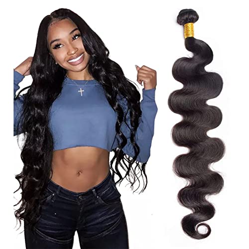 Brazilian Body Wave 1 Bundle 26 Inch Bundles Human Hair 100G Brazilian Virgin Hair Weave Bundles Body Wave Natural Black Color Hair Extensions