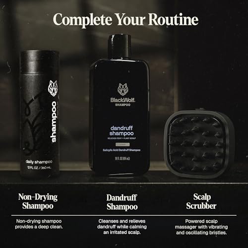 Black Wolf Moisturizing Body Wash for Men, Sandalwood - Mens Bodywash for Dry, Dehydrated & Sensitive Skin - Shower Gel Body Cleanser with Aloe Vera & Jojoba Oil to Remove Oil & Dirt