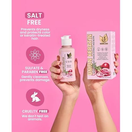 NATURAL SANT - Onion Keratin DuoBox 120ml ? Deep Repair & Smoothing for Dry, Damaged Hair, Frizz Control & Heat Protection with Biotin & Rosemary