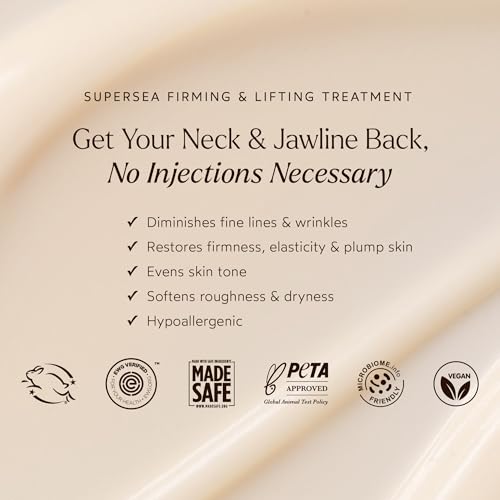 True Botanicals SuperSEA Firming & Lifting Treatment | Visibly Lifts, Tightens, Sculpts & Firms Skin | Potent Seaweeds & Sea Minerals | Dermatologist Tested, All Natural, Vegan | 1 fl oz | 30 ml