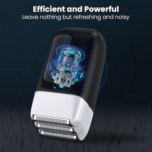 SweetLF Nose Hair Trimmer for Men with Detachable Head, Washable Blades, R-Shaped Design, Lightweight (Black) (Silver)