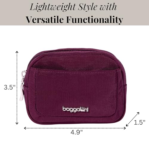 Baggallini Women's Pocket Cosmetic - Lightweight Bag - Travel Essentials Makeup Organizer Mini
