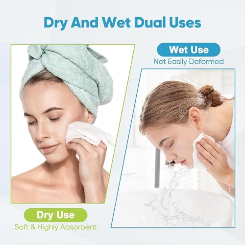 AIDEA Face Towels Disposable-50Ct, Facial Cleansing Wipes for Sensitive Skin, Facial Towelettes for Makeup Removing, Nursing, Travel, Dry Wipes Face Cloths