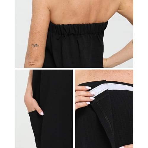 Xeoxarel Bath Towel Robe for Women, Lightweight Soft Towel Wraps, Comfortable Bathrobe, Perfect for Spa, Sauna, and Pool