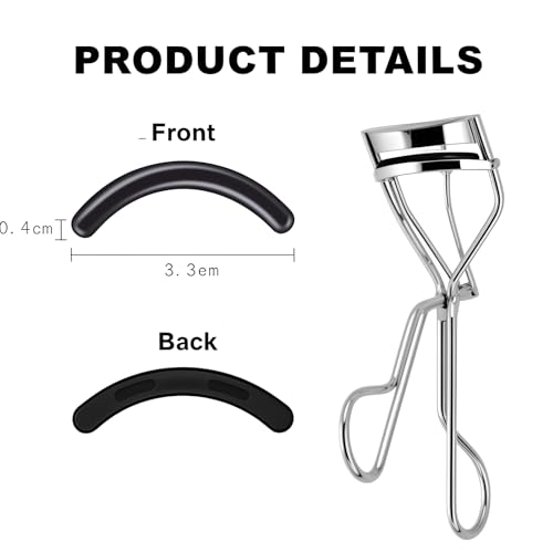 80Pack Compatible with Shu uemura Eyelash Curler Refill Pads,Soft Silicone Eye lash Curler Refills Compatible with Shu uemura Eyelash Curler,Easy to Replace,Black.