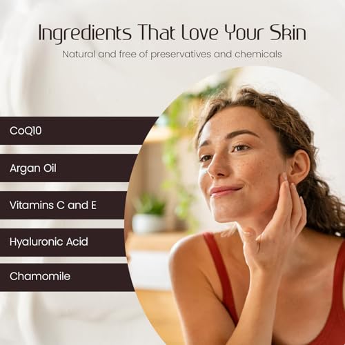 Anti-Aging Collagen Facial Serum with Hyaluronic Acid, CoQ10, Argan Oil, Vitamin C & E - Deeply Hydrates & Moisturizes - Reduces Fine Lines, Wrinkles, Dark Circles & Pigmentation - 1 fl oz / 30 ml