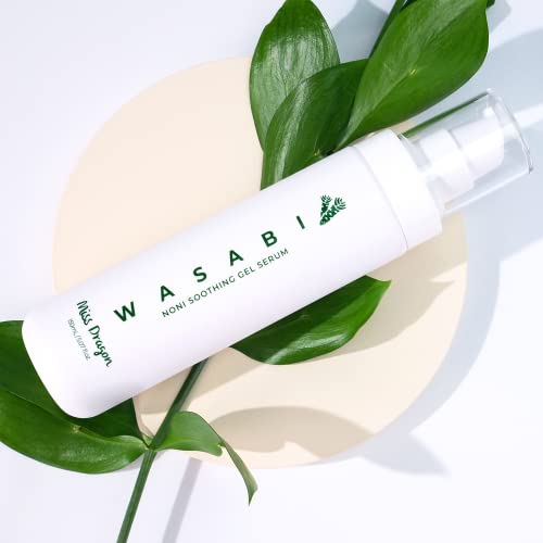 MissDragon Wasabi Noni Soothing Gel Serum (5.07 fl.oz.) ? Vegan, Mildly Acidic pH 5.5 Gel-Based Calming Moisturizing Serum Korean Skincare for Sensitive and Acne-Prone Skin