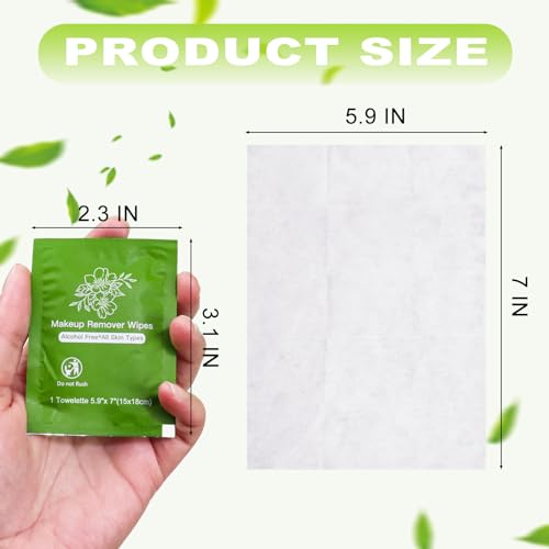 Gentle Cleansing Makeup Remover Wipes - Bulk Individually Wrapped Travel & Hotel (200)
