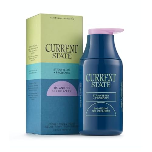 CURRENT STATE Balancing Gel Cleanser with Strawberry + Probiotic Refreshing Face Wash, Pore Cleaner, Daily Face Wash for Oily Skin - Reduces Shine, Gentle Purifier, 5.1 fl oz, Made In The USA