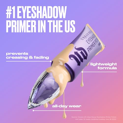 Urban Decay Matte Eyeshadow Primer Potion Eden - Matte Eye Primer for Crease-Resistant & Long Lasting Eye Makeup, Smooths & Preps Eyelid Base, For More Vibrant Eyeshadow, All Skin Tones - 0.33 fl oz