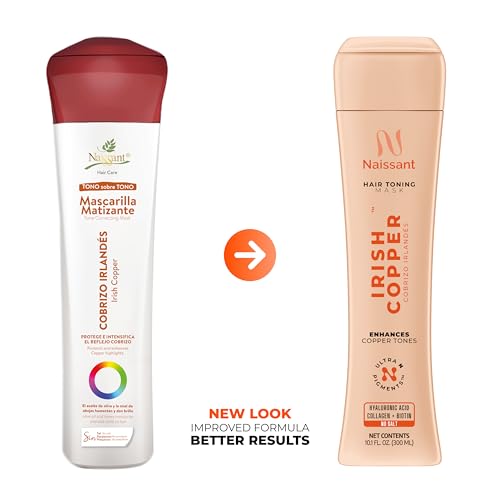 naissant Irish Copper Hair Toning Mask | Ultra High-Purity Pigments | Deposits Deep Copper Tone | Hyaluronic Acid, Collagen & Biotin | Paraben, Ammonia & Sulfate Free | 10.1 Fl. Oz