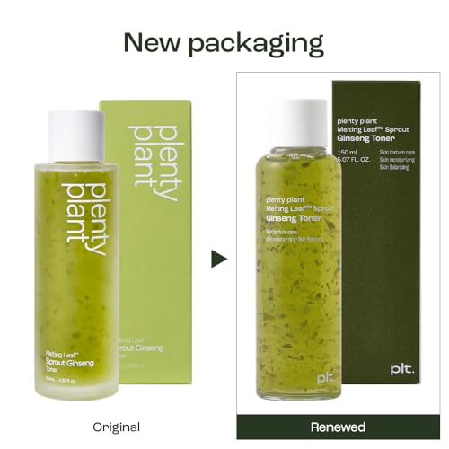 Plentyplant Melting Sprout Ginseng Face Toner, Beauty of Ginseng Essence Water Hydrating Face Toner for Oily and Aging Skin, Korean Moisturizing Skin Care for Men and Women 150ml, 5 fl.oz