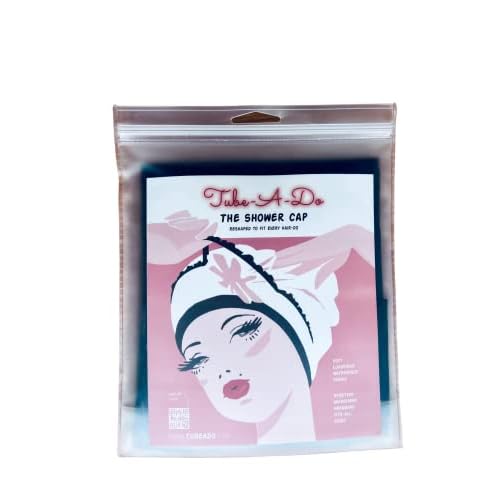 Luxury Waterproof Shower Cap - Innovative Open-Ended Design - Black