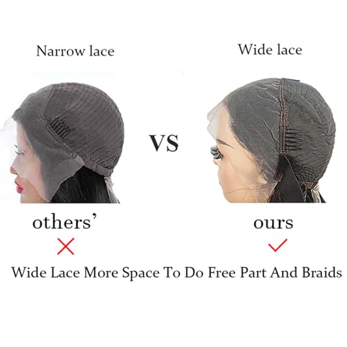 Enoya Glueless Wigs Human Hair Pre Plucked Frontal Lace Wig For Black Women£¬Hd Lace Front Wigs Human Hair 200 Density Natural Black With Baby Hair (13x4 HD Lace Frontal Wig, 10")