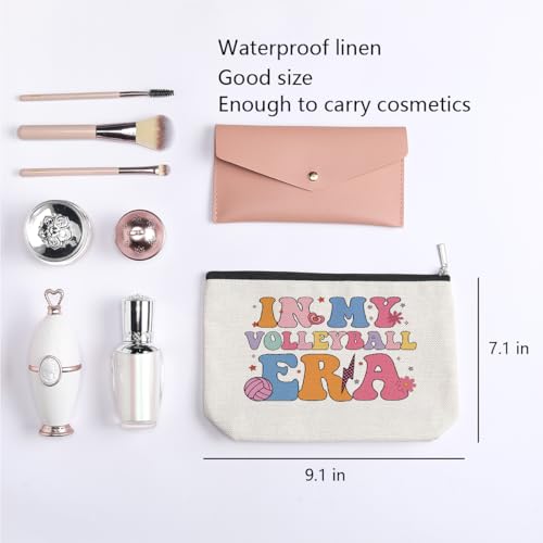 Volleyball Inspirational Gifts for Women In My Volleyball Era Makeup Bag Cosmetic Bag Volleyball Stuff Gifts for Teen Girls Volleyball Players Teams Birthday Gifts for Best Friend BFF Bestie Her