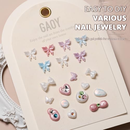 GAOY Pearl 3D Sculpting Gel for Nail Art, 15g Solid Nail Gel Non-Sticky Hard for Carving Molding and Building, Pearlescent White