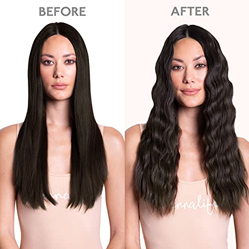 WENNALIFE (Increase 50% Lifespan) Real Human Hair 14 inch 75g Dark Brown Remy Invisible Transparent Wire Fish Line Hair Extensions Straight Real Hair Extensions