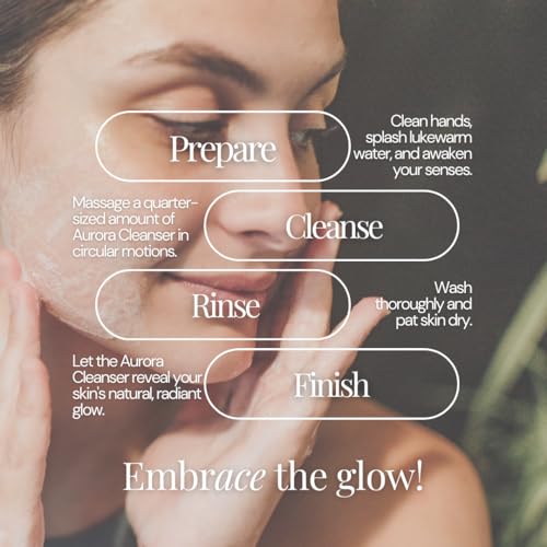 Aurora Retinol Cleanser I Gentle Retinol Face Wash for Women I Antiaging Face Wash I Rose Hydrating Facial Cleanser