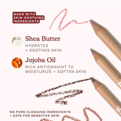 Beauty Glazed 6pcs Nude Brown Lip Liner Makeup Set - Waterproof & Smudge-Proof Matte Pencil, Long-Lasting & Durable, Smooth & Easy Glide, Non-Smudge, Contouring, Filling & Layering (NUDE-PINK Set)